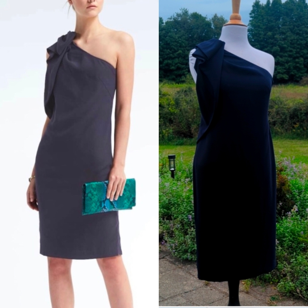 Banana Republic One Shoulder Navy Blue Dress - Size 4